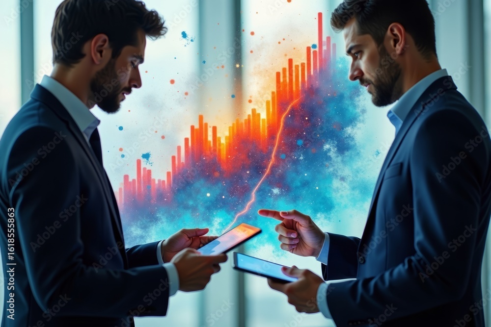 Poster into a vibrant and dynamic visual representation of the company's upward trajectory.