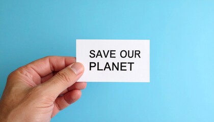 Save Our Planet Environmental Message Card