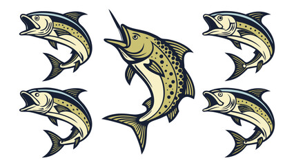 vector image of a fish