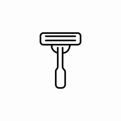 disposable razor blade icon sign vector