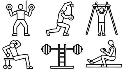 set of funny cartoon people