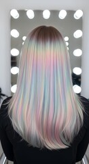 Rainbow Hair Transformation Stunning Multi-Colored Hairstyle at Salon