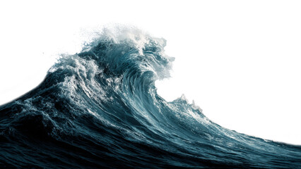 Ocean wave isolated on the transparent background.