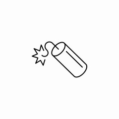 lit dynamite stick icon sign vector