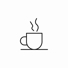 steaming coffee cup icon sign vector