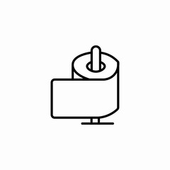 Fototapeta premium toilet paper roll icon sign vector