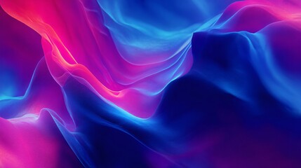 Obraz premium Abstract Flowing Color Gradient Art In Tones Of Deep Blues And Vibrant Pinks Creates A Dreamy Ethereal And Modern Visual