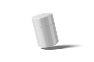 Floating of Blank Salt Jar, 3D Illustration