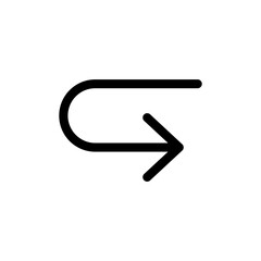 Arrows icon collection in line style. curve, direction, rotation, up, upwards, down, rising arrow symbol signs vector illustration