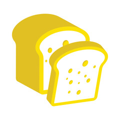 Bread Slice Vector style icon. Eps 10 file