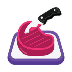 Beef Meat  Vector style icon. Eps 10 file