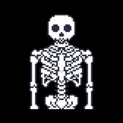 SKULL BONE DRAW PIXEL ART