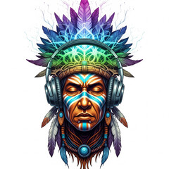 Fototapeta premium shaman headphone