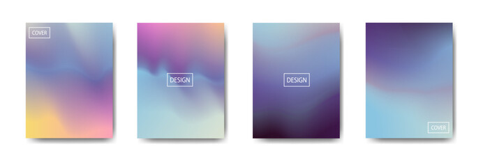 set of abstract background with beautiful gradation color, colorful background for poster flyer banner backdrop.vertical banner.cool fluid background vector illustration