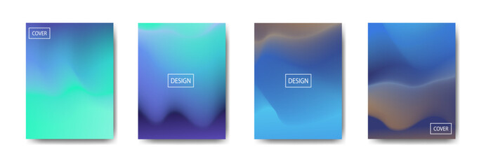 set of abstract background with beautiful gradation color, colorful background for poster flyer banner backdrop.vertical banner.cool fluid background vector illustration