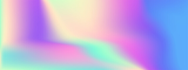 Iridescent gradient swatch with holographic foil and rainbow metal ombre effects. Pearlescent textures in pastel pink purple for dreamy Y2K backgrounds. Opalescent laser sparkles or aurora watercolor.