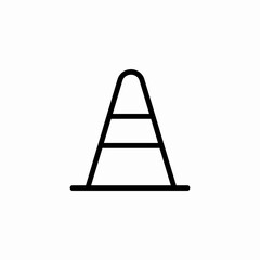 traffic cone shape icon sign vector