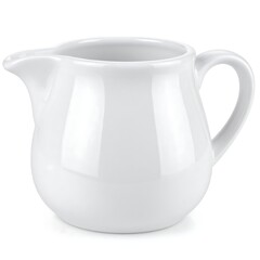 Smooth white ceramic creamer