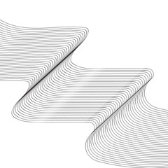 Modern wave line pattern art.