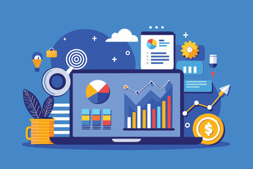 vector illustration of a company growth