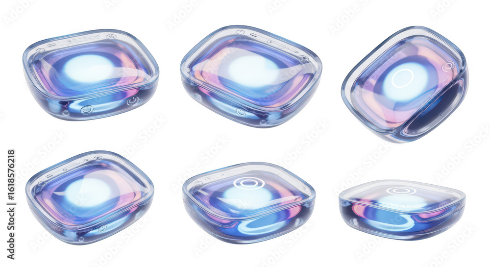 Poster rendered futuristic abstract tech cubes displaying glowing orbs against white ideal for modern ui/ux