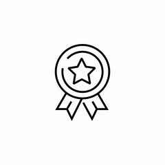 award ribbon star icon sign vector