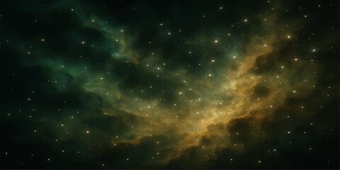 Abstract starry galaxy background with deep space and nebula elements