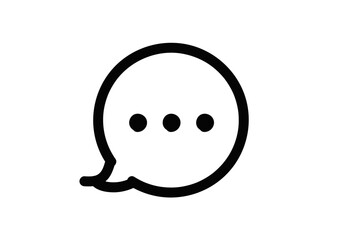 アイコン「吹き出し（会話、情報、間）」#050505, A brush-drawn icon, 