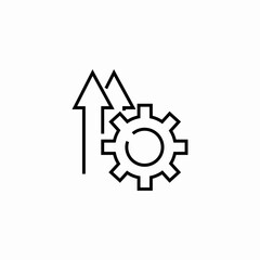 gear up arrows icon sign vector