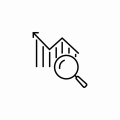 market research growth icon sign vector
