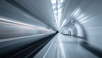 Subway tunnel, motion blur (1)