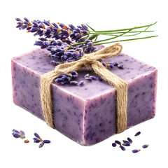 Handmade Lavender Soap with Natural Ingredients for Aromatherapy Spa Treatment