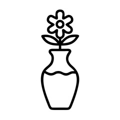 vase with flowers icon