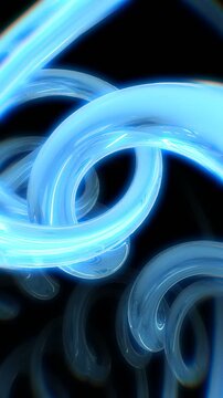 Futuristic tunnel background. Sci-fi Seamless vertical video animation.