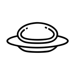 vector illustration of a plate with a burger