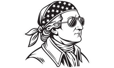 Patriotic Founding Father Art – Cool George Washington & Jefferson USA Graphics