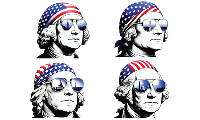 Patriotic Founding Father Art – Cool George Washington & Jefferson USA Graphics