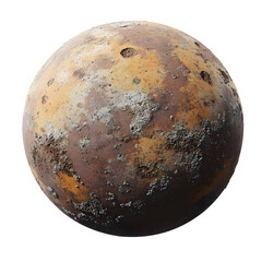 Desolate Rusty Cratered Exoplanet Landscape Exploration Concept