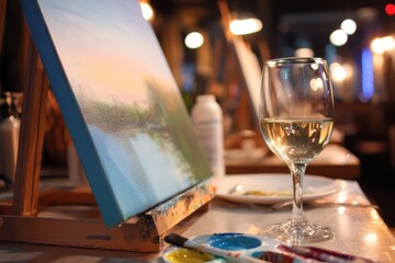 Serene Paint and Sip Experience
