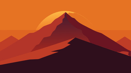 Witness the vast shadow of a mountain stretching across a valley creating a dramatic landscape