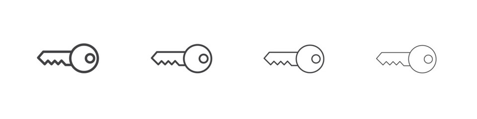 key icon. Thin line icon for website design and development, app development.