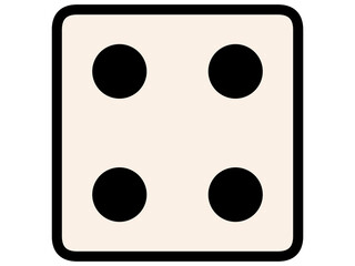 Fototapeta premium シンプル＆シックな白いサイコロのイラスト素材