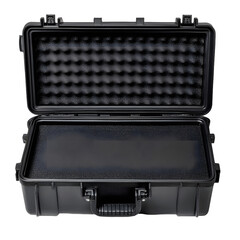 Professional Black Rugged Carrying Case with Pick and Pad Opened for Tools