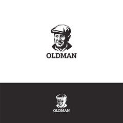 Old man logo design template