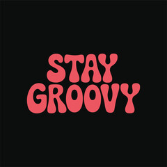 Retro 70s Groovy Bold Typography Wall Art Print