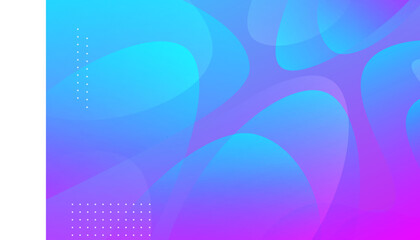 Bright cyan and magenta background with wavy overlapping shapes