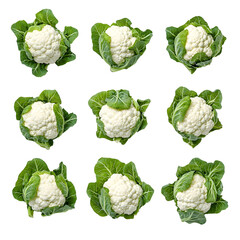 Freshly Harvested Cauliflower Heads for Food Marketing Campaigns