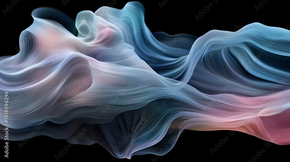 Poster abstract colorful flowing design element