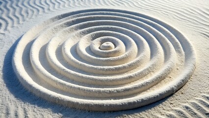 Obraz premium Zen garden sand pattern