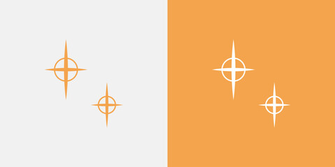 キラキラした飾りのアイコンのセット  © you